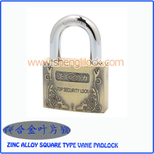 Top Security Zinc Alloy Square Type Vane Padlock